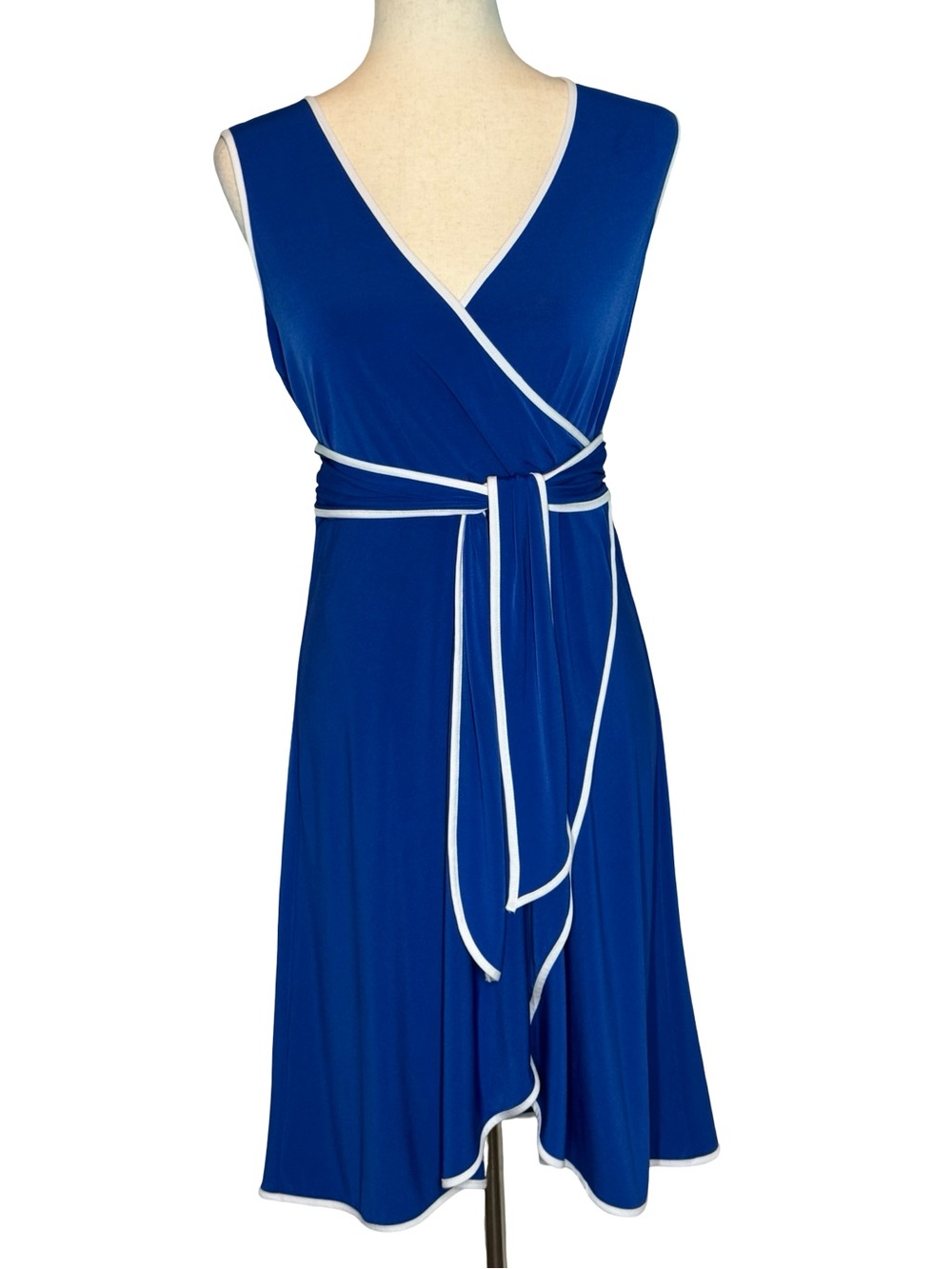 Calvin Klein Summer Wrap Dress Royal Blue Woman’s SZ 6